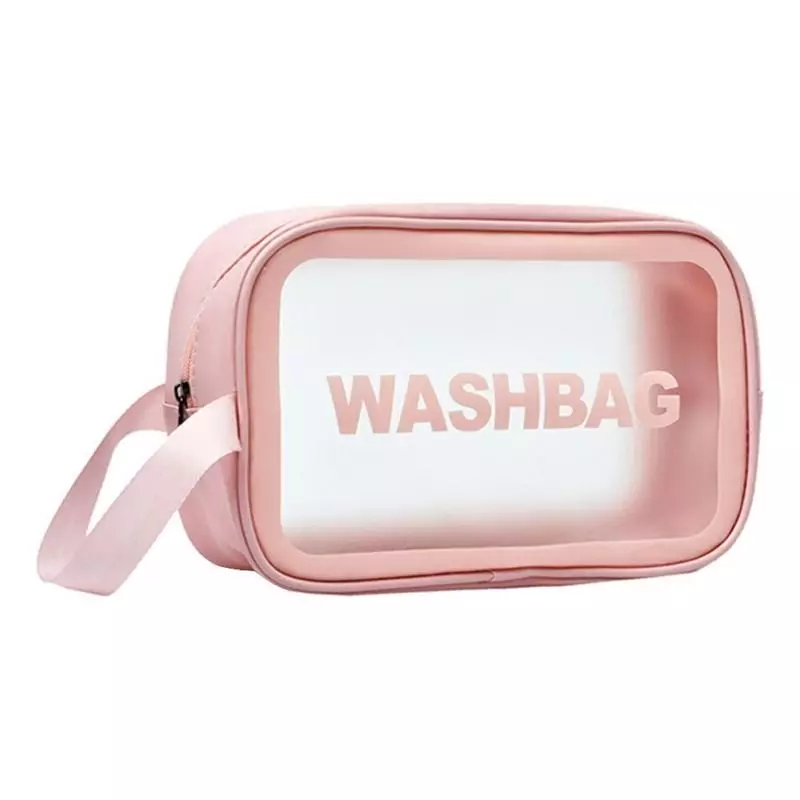 کیف آرایشی و بهداشتی سایز کوچیک ضدآب رنگ صورتی‎ واش بگ